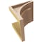 Ekena Millwork 6"W x 6"D x 6"H Wide Viola Rough Cedar Woodgrain TimberThane Corbel, Primed Tan CORUR06X06X06VIORCPR - alternate 2